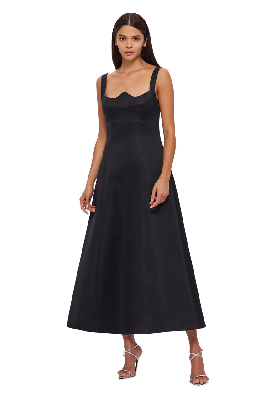 Leo Lin - Odette Midi Dress - Ebony | All The Dresses