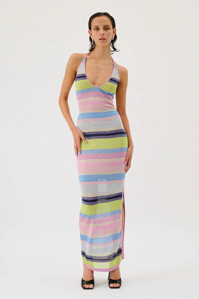 Suboo - Zephyr Halter Maxi Dress - Multi | All The Dresses