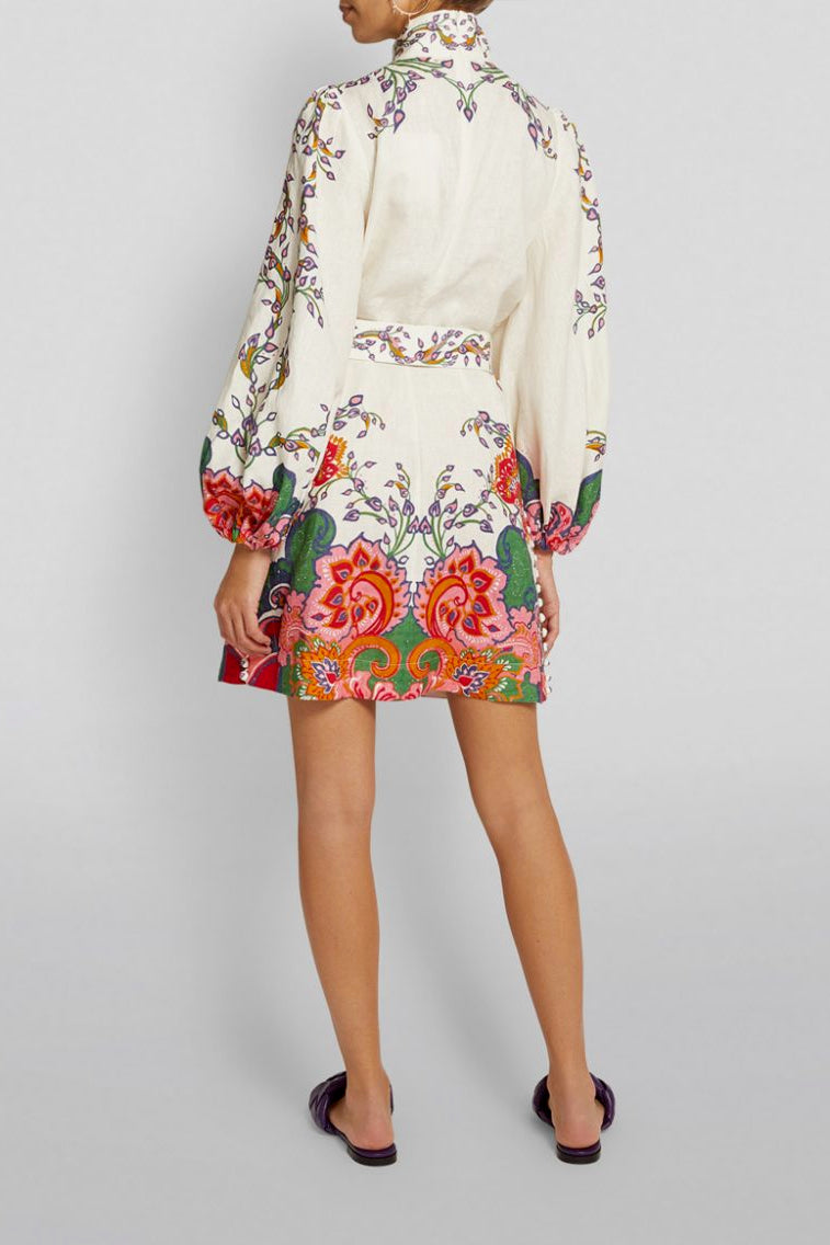 Zimmermann - The Lovestruck Buttoned Tunic Dress - Paisley | All The ...
