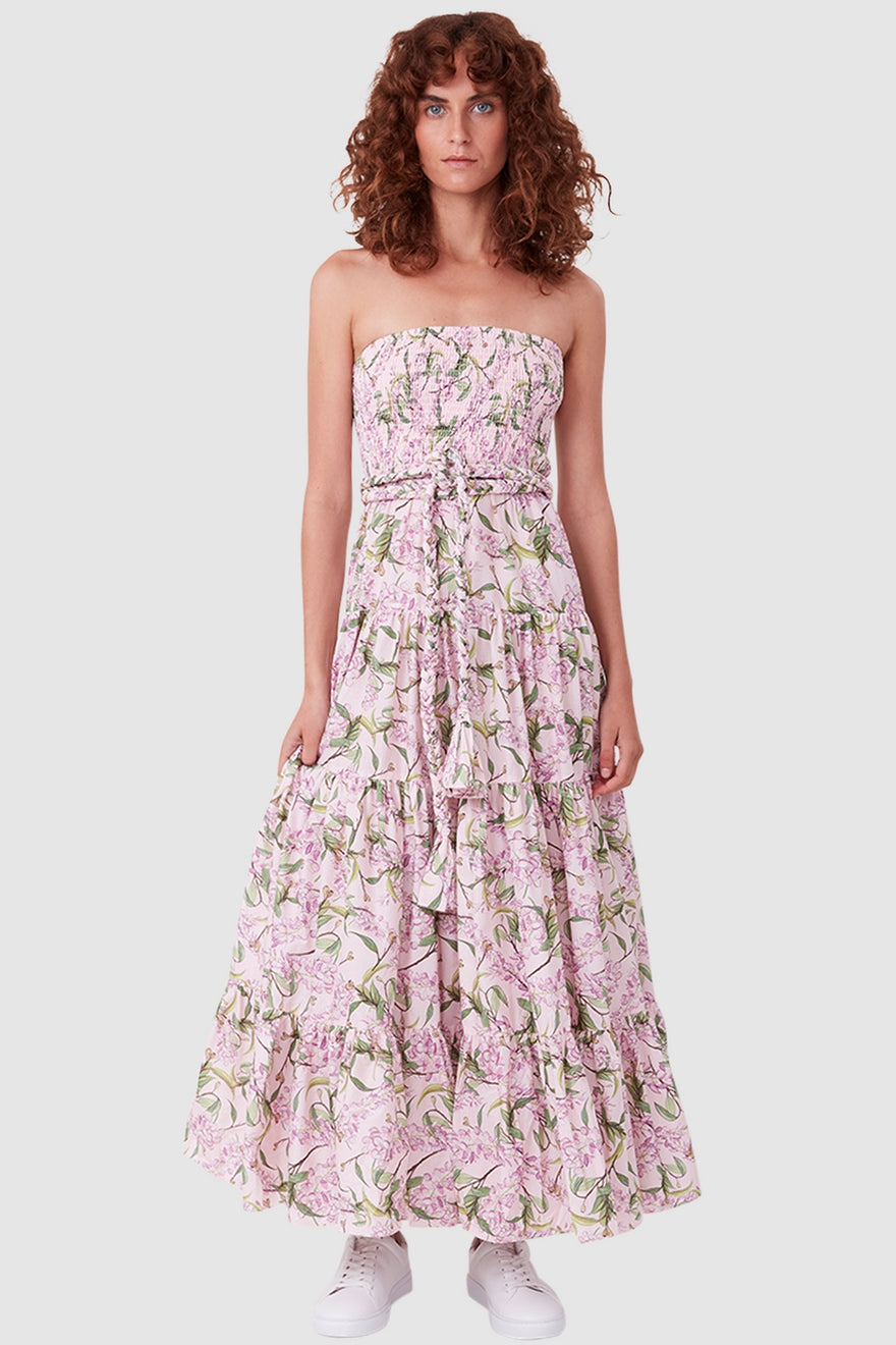 Torannce - 16th Beach Dress - Watercolour Floral Pink | All The Dresses