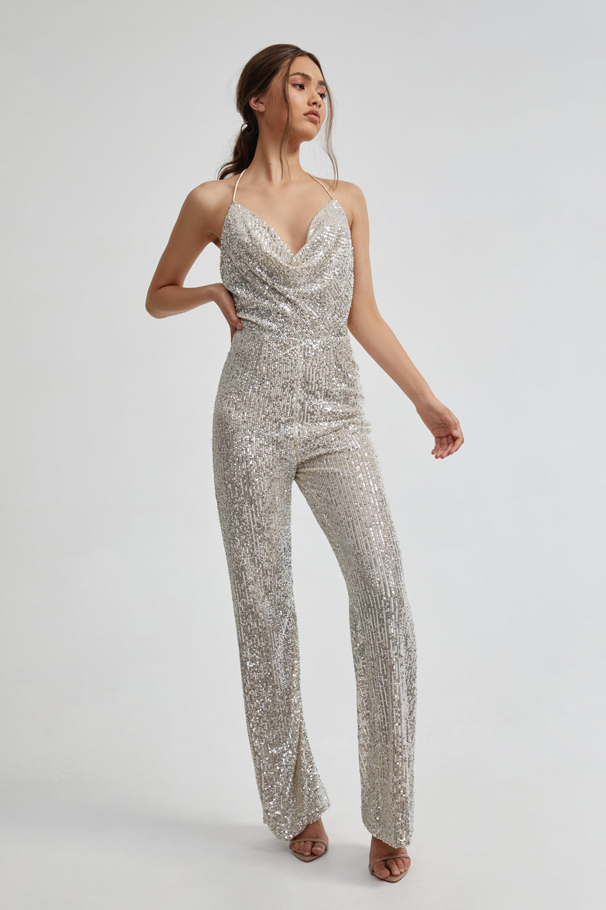 Lexi - Micaela Jumpsuit - Silver | All The Dresses