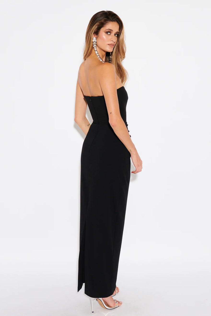 Own the Night Black Strapless Maxi Dress