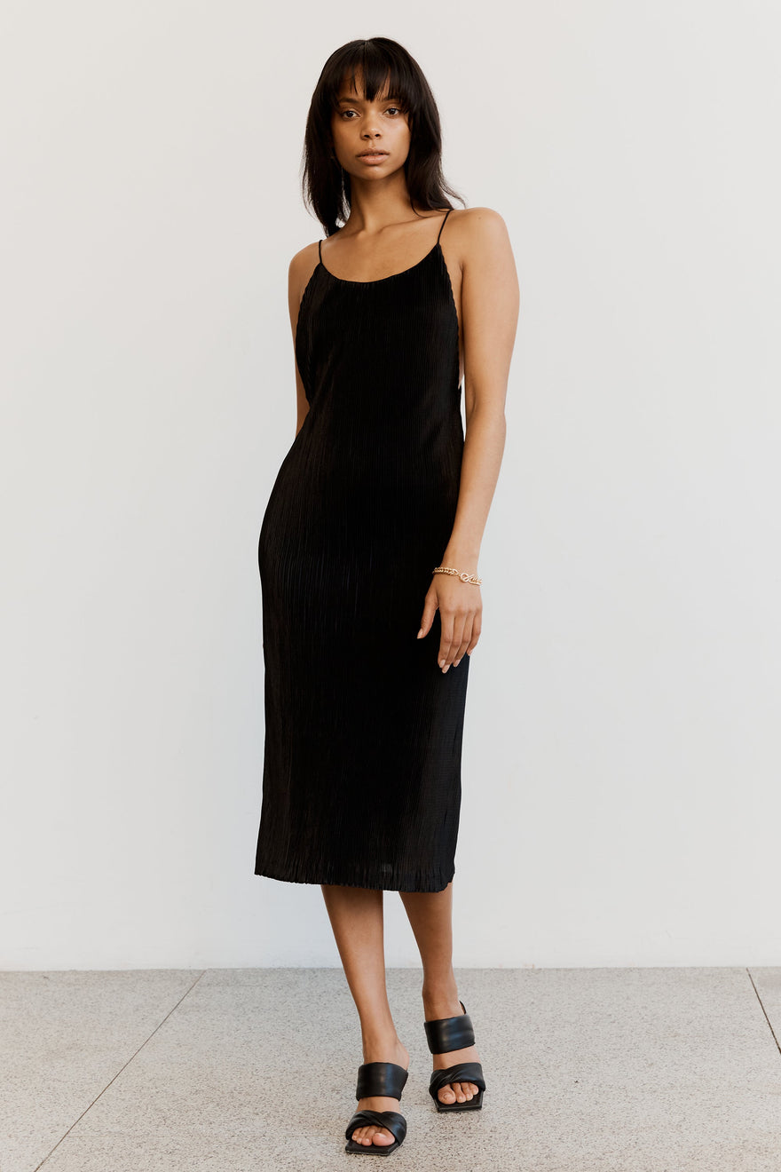 Third Form - Rolling Hills Slip Dress - Black | All The Dresses