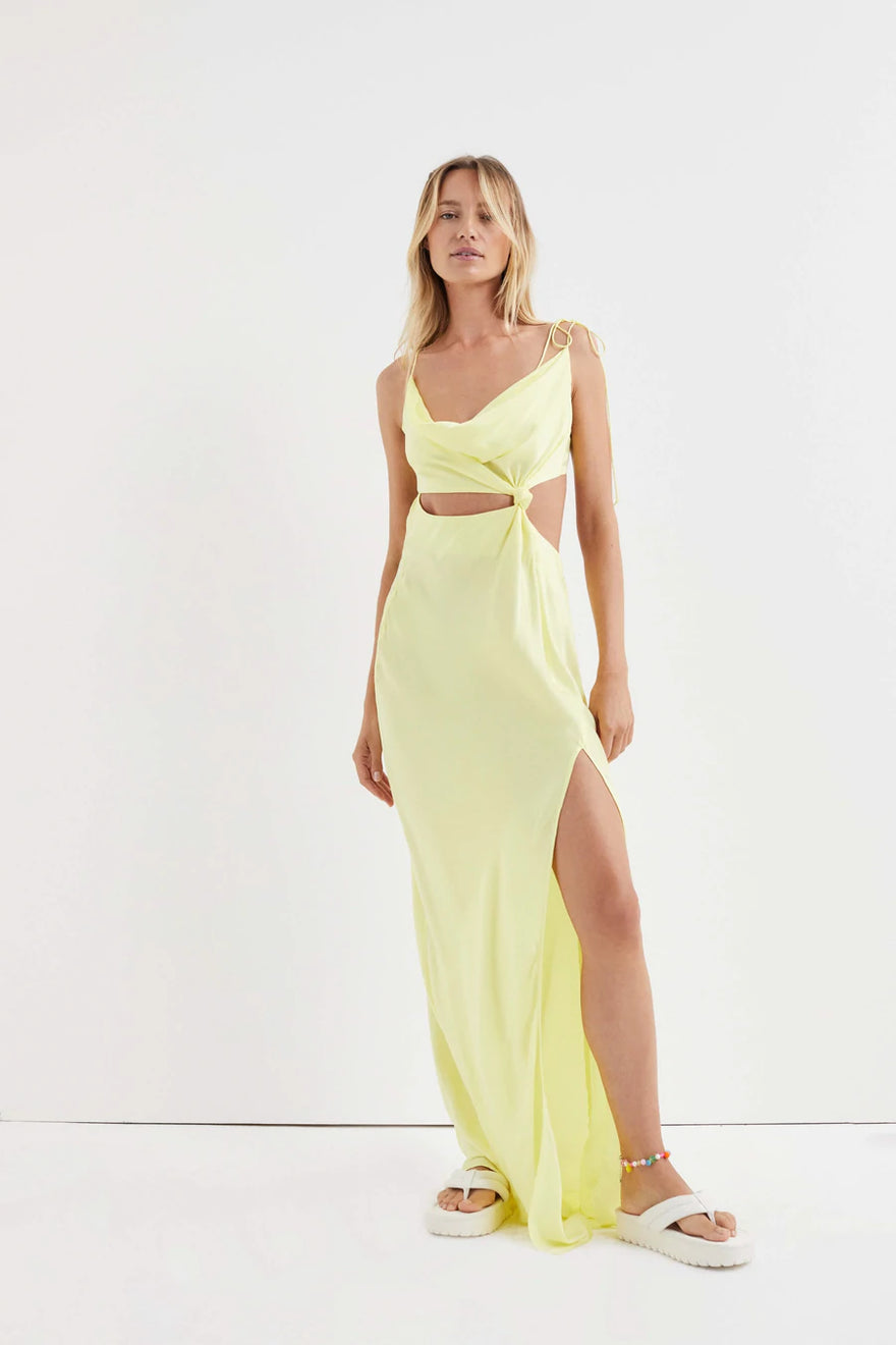 For Love and Lemons - Kyra Cut Out Maxi Dress - Yellow | All The Dresses