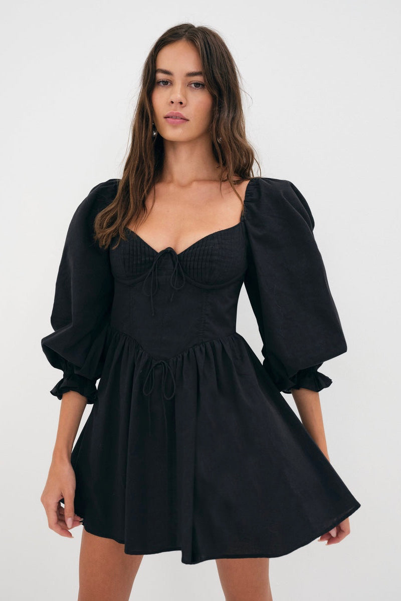 For Love and Lemons - Ruth Mini Dress - Black | All The Dresses