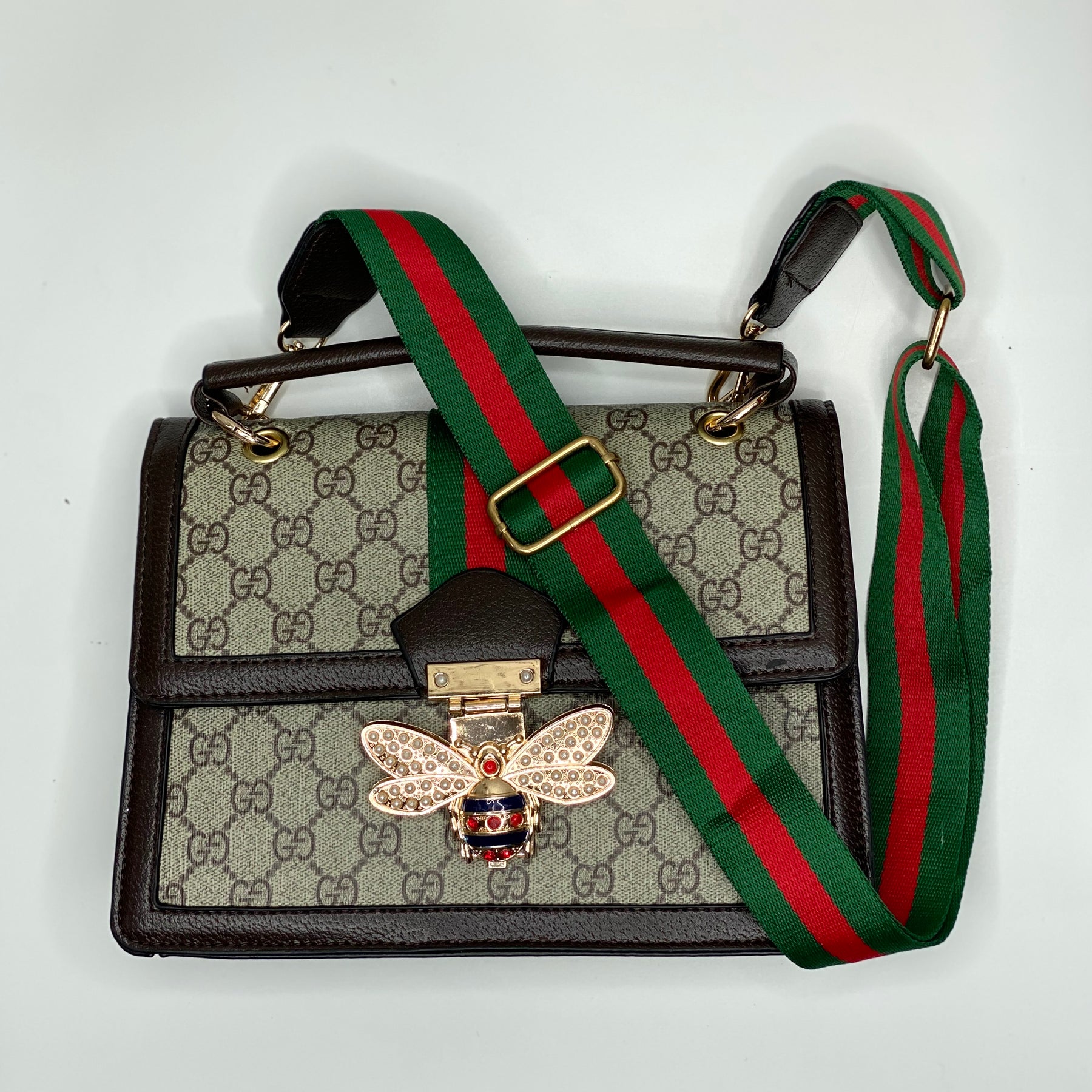 gucci bag with bee clasp