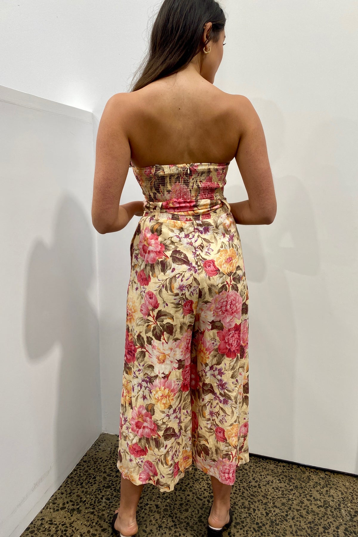 Zimmerman Honour Strapless Jumpsuit In Floral, 60% OFF