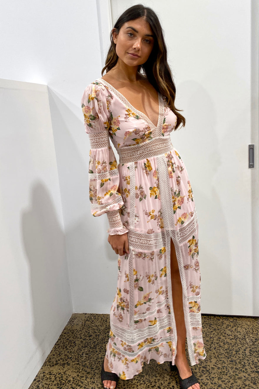 For love and lemons sales rosa marie maxi dress