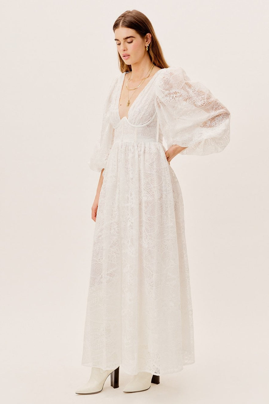 For Love and Lemons - Madeline Maxi Dress - White | All The Dresses
