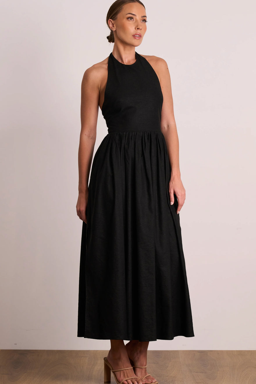 Pasduchas - Joyride Halter Midi Dress - Black | All The Dresses