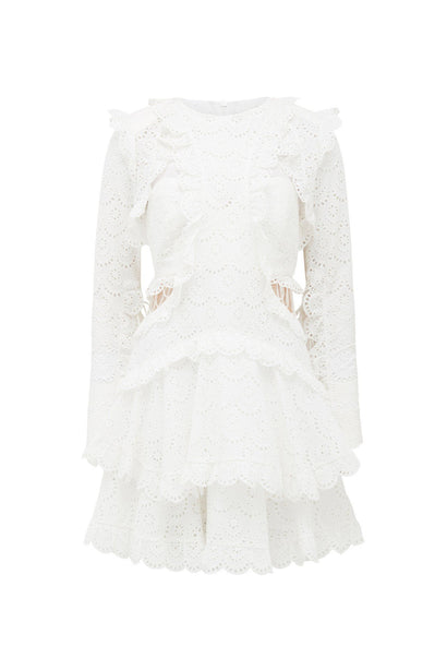 thurley white lace dress