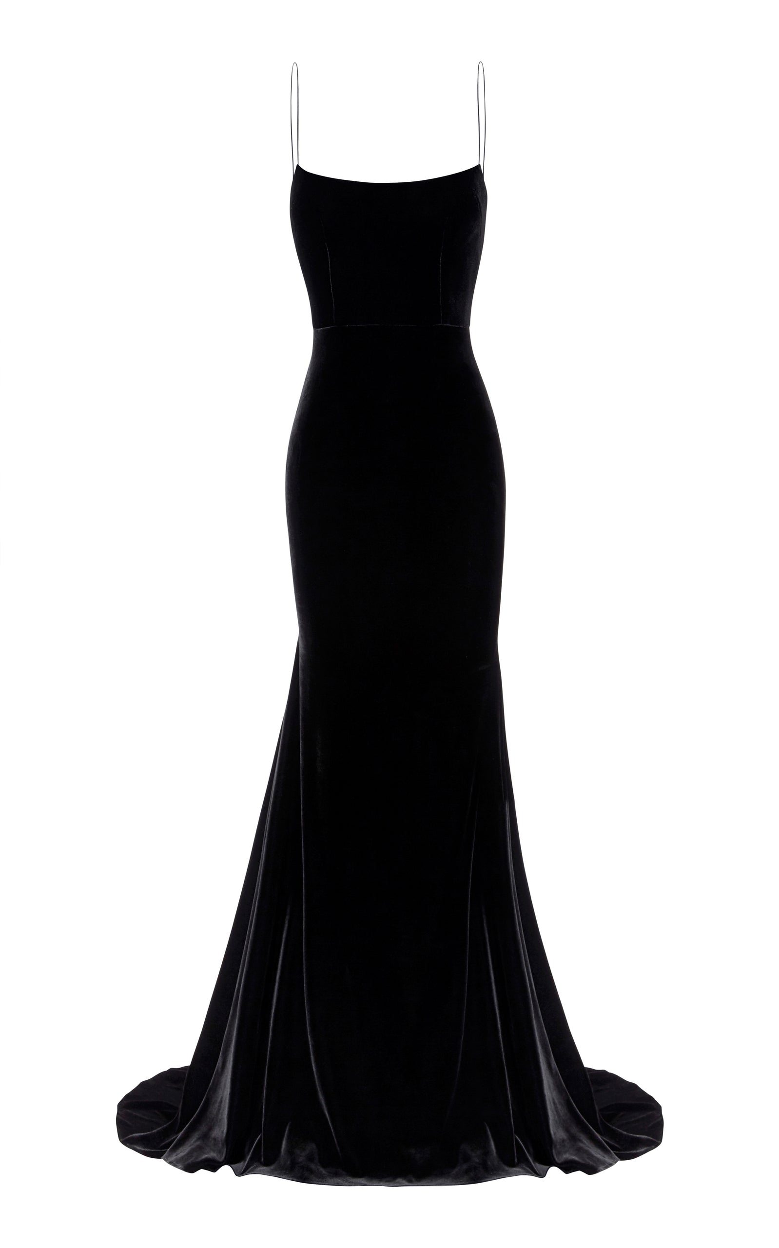 Alex Perry Kim Velvet Slip Dress - Black - Dress Hire AU