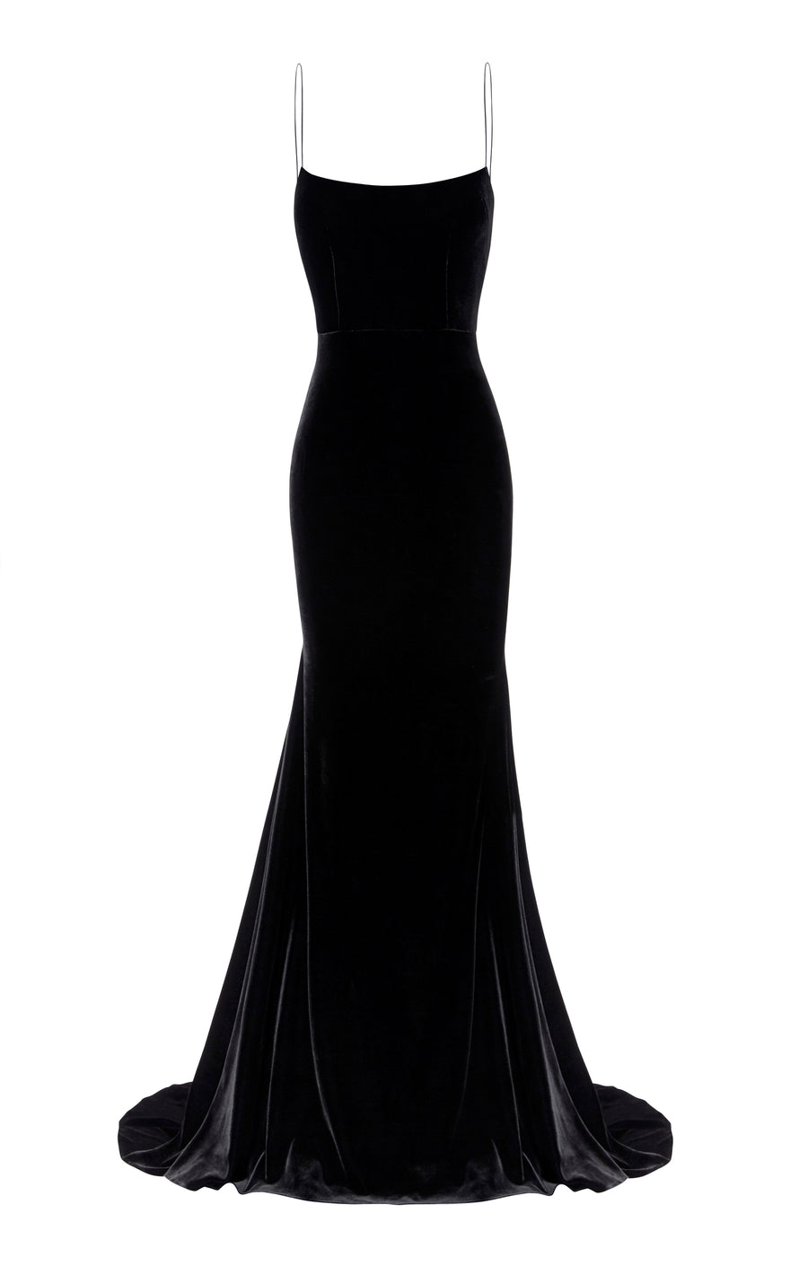 Mindful afskaffe Urskive Alex Perry - Kim Velvet Slip Dress - Black | All The Dresses