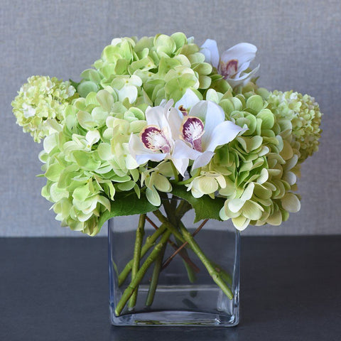 Luxury Artificial Hydrangea & Orchid Arrangement