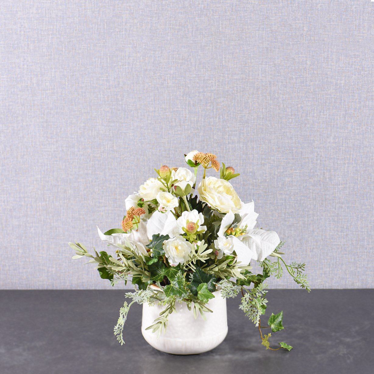 white christmas flower arrangements