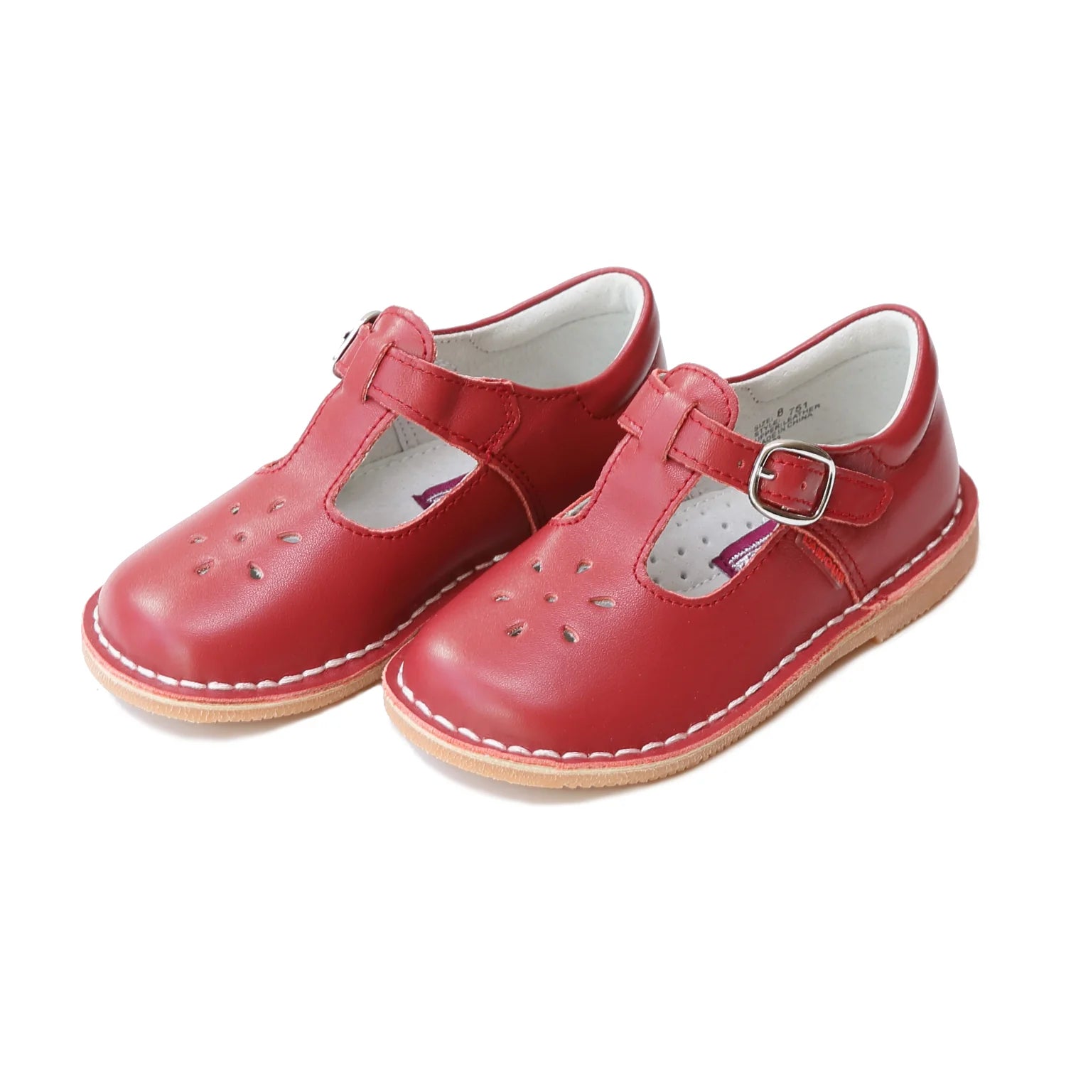 Joy Classic Leather T Strap Mary Jane Red