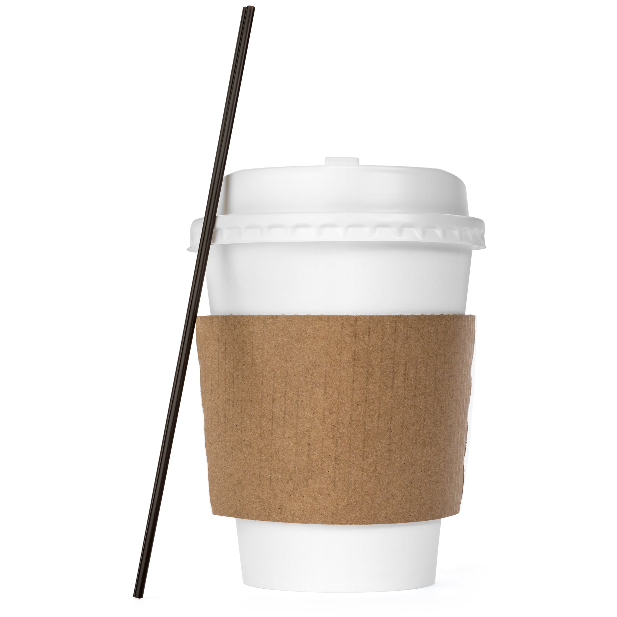 paper coffee cups with lids and sleeves