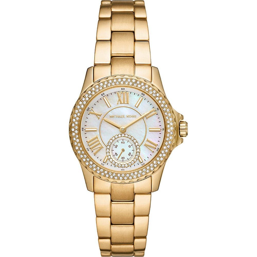 Michael Kors Rose Gold Dial And Silver Tone Stainless Steel Women