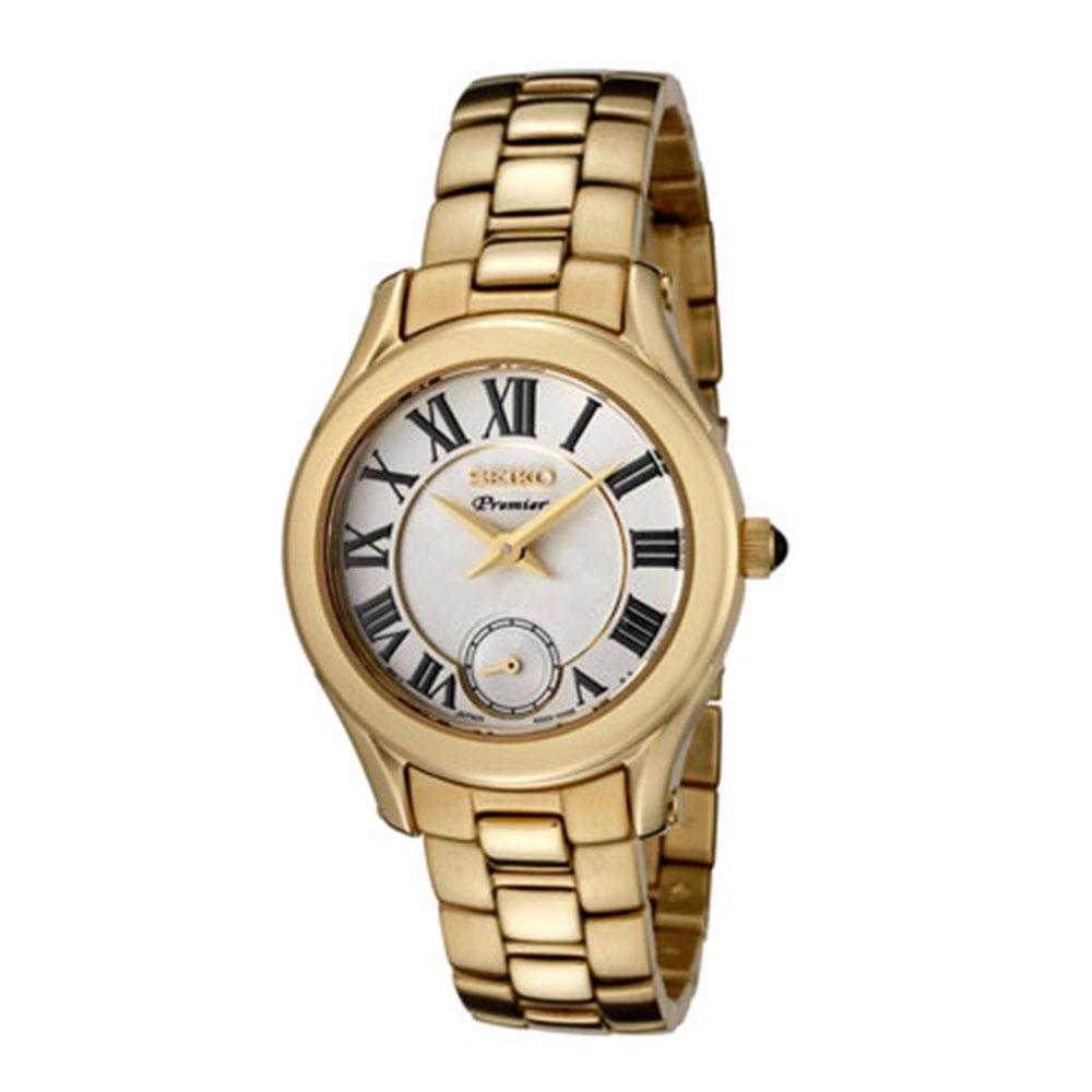 SEIKO PREMIER SRKZ74P1 ANALOG STAINLESS STEEL WOMEN'S GOLD WATCH – H2 Hub