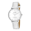 COACH SLIM EASTON SILVER STAINLESS STEEL 14502685 METALLIC LEATHER STRAP WOMEN'S WATCH - H2 Hub Watches