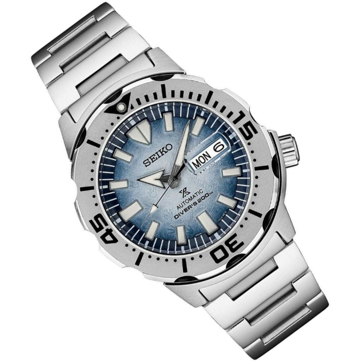 SEIKO PROSPEX FROST MONSTER DIVERS MEN'S WATCH SRPG57J1P – H2 Hub