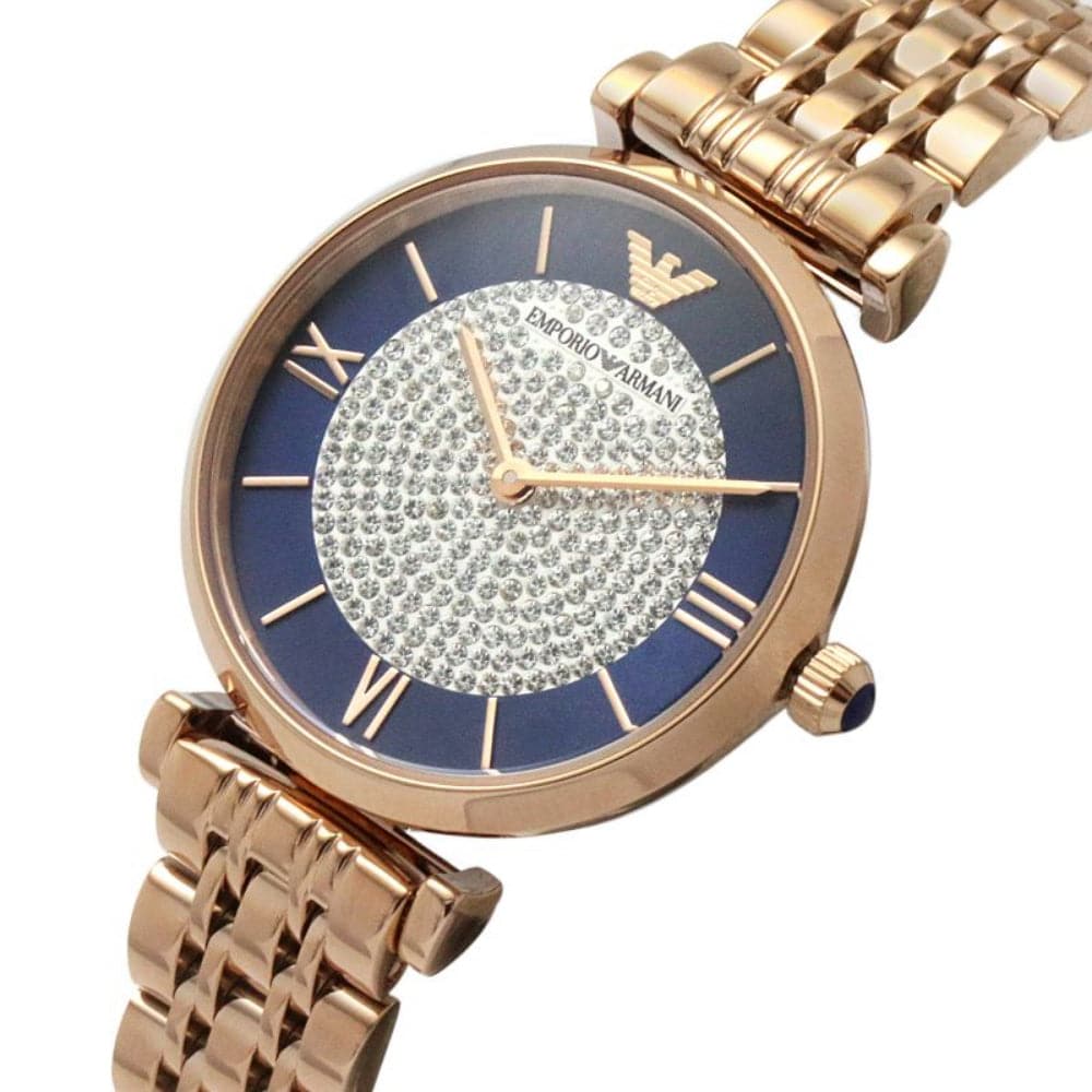Emporio Armani AR11423 Rose Gold-Tone Stainless Steel Ladies Watch – H2 Hub