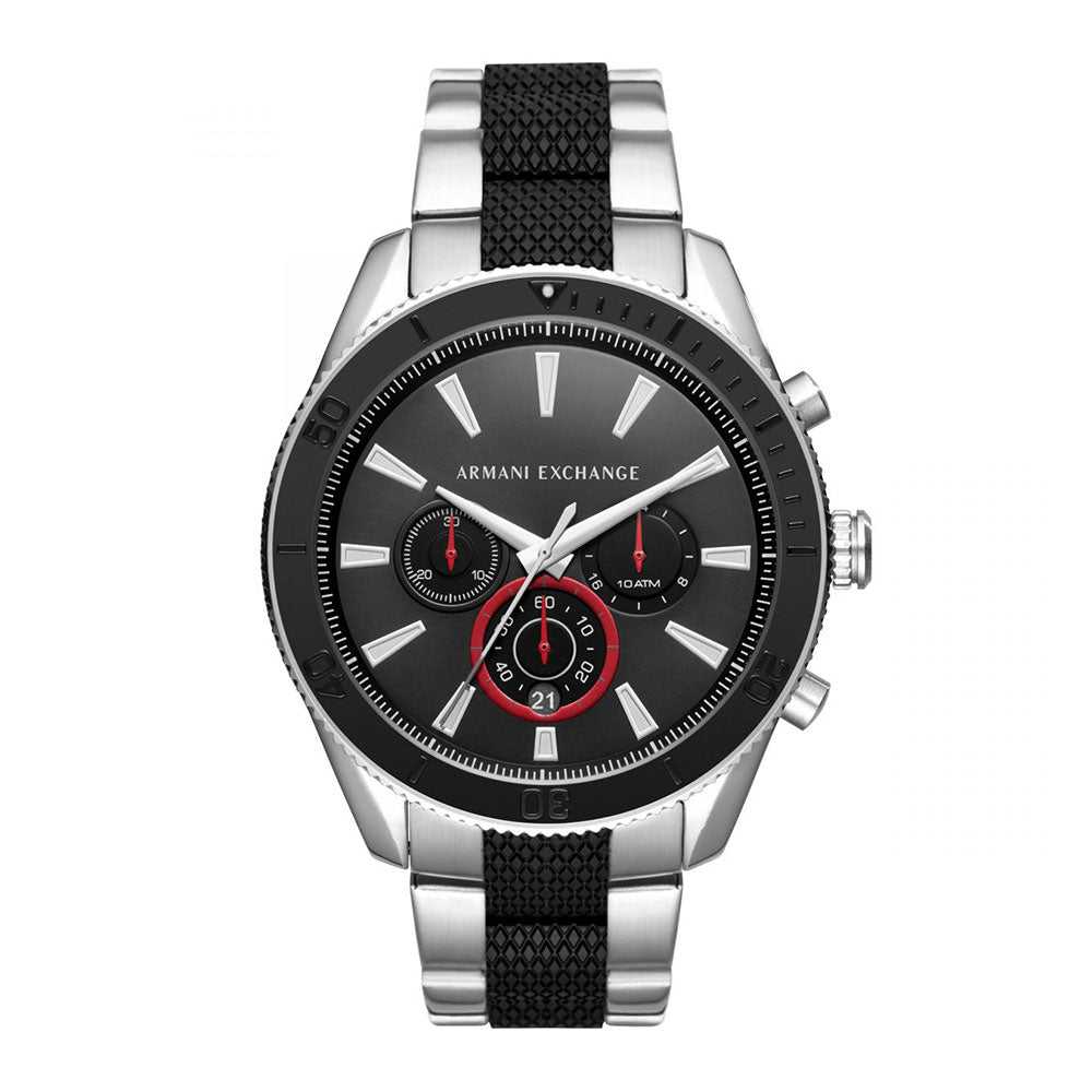 armani exchange watch black stainless steel