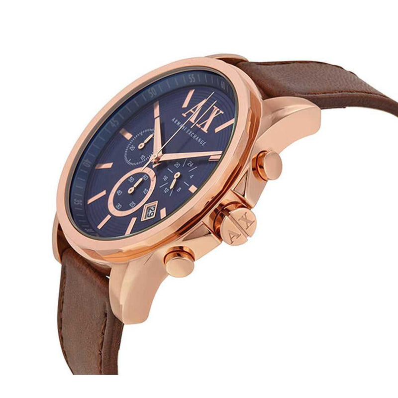 armani exchange rose gold watch mens