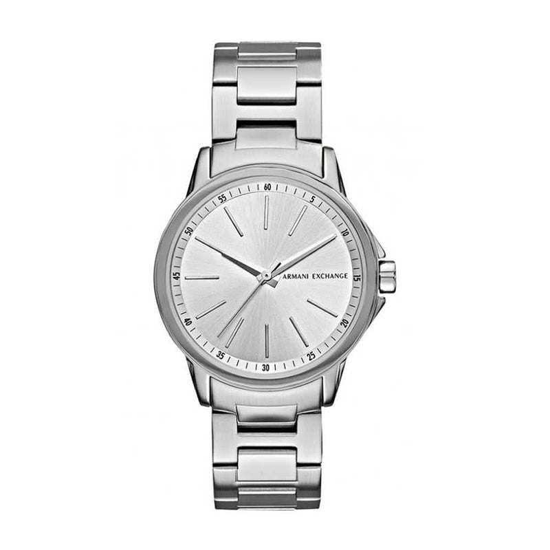 armani exchange silver womens watch