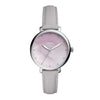 FOSSIL JACQUELINE ANALOG QUARTZ SILVER STAINLESS STEEL ES4385 PINK LEATHER STRAP WOMEN'S WATCH - H2 Hub Watches