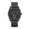 FOSSIL MACHINE CHRONOGRAPH BLACK STAINLESS STEEL FS4656 BROWN LEATHER STRAP MEN'S WATCH - H2 Hub Watches