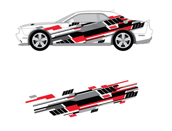Verwonderend Vector Vehicle Wrap Design - Car Wrap - Abstract Lines – Graphics DU-86