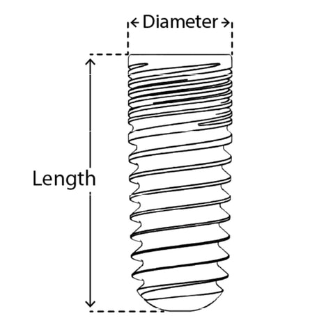 Implant One 300 Series 3.5 mm Standard Thread implant