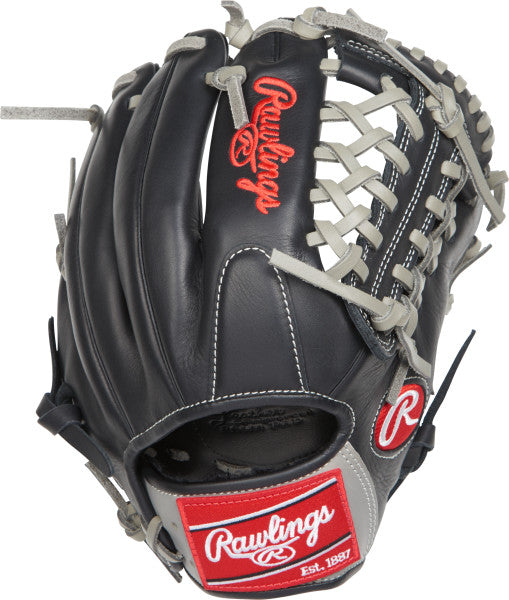 Rawlings Pro Select Series 12.5 Baseball Glove, Black/Grey, Right Hand Throw