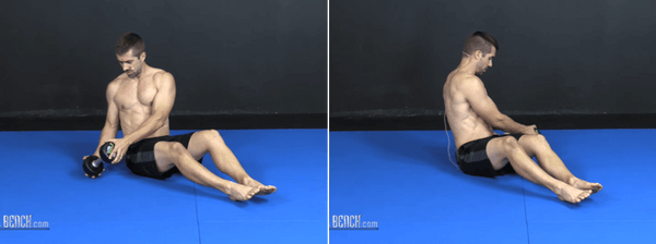 Dumbbell Russian twist