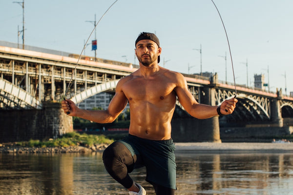 A man jumping rope