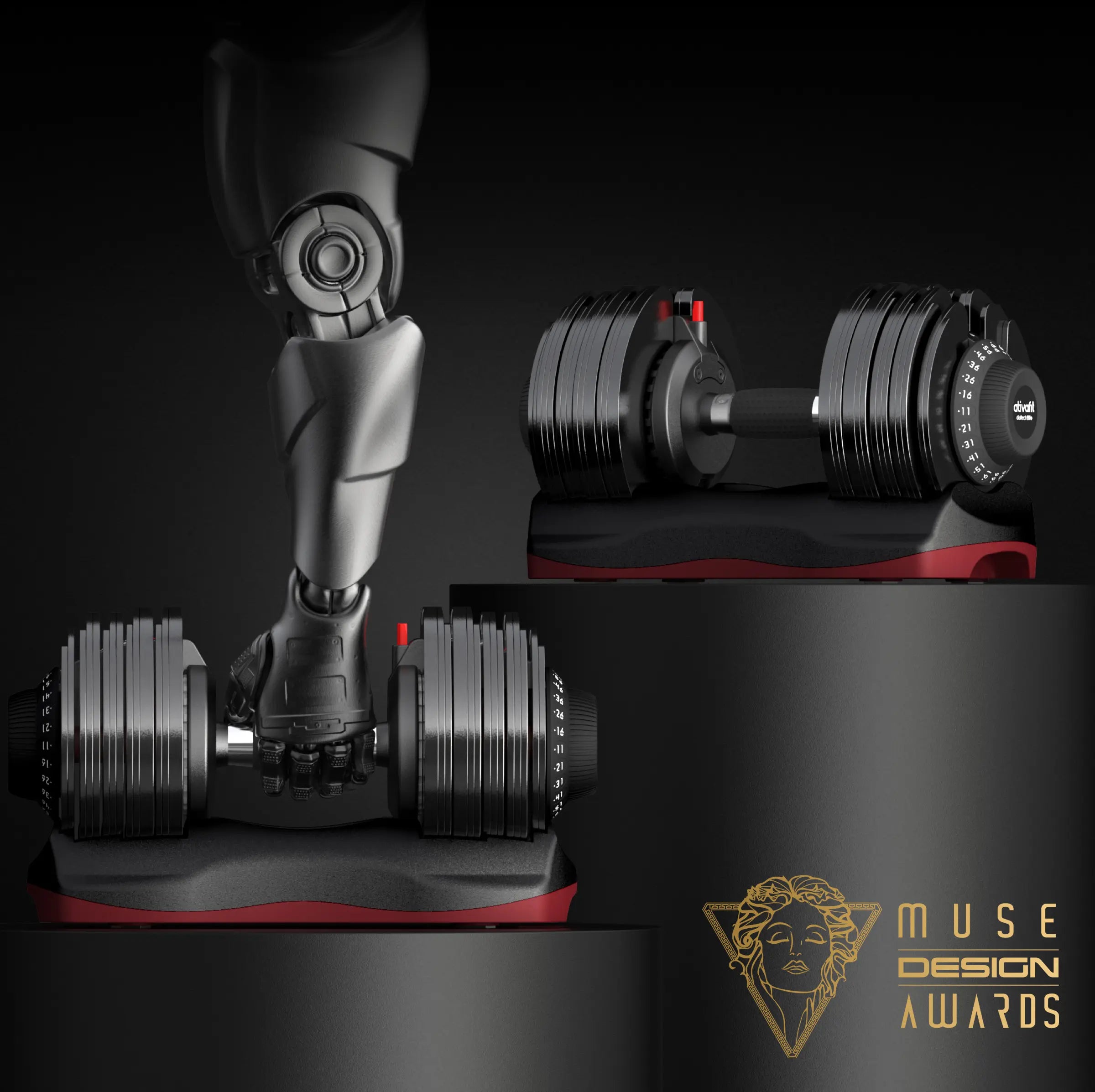 66LBS ADJUSTABLE DUMBBELL WEIGHT SET