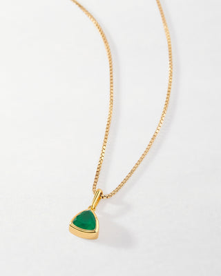 Green Onyx Charm Pendant - May Birthstone Jewellery – EDGE of EMBER