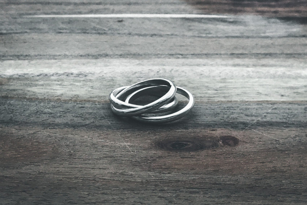 Interlocking Russian Wedding Rings Rolling Rings Gold