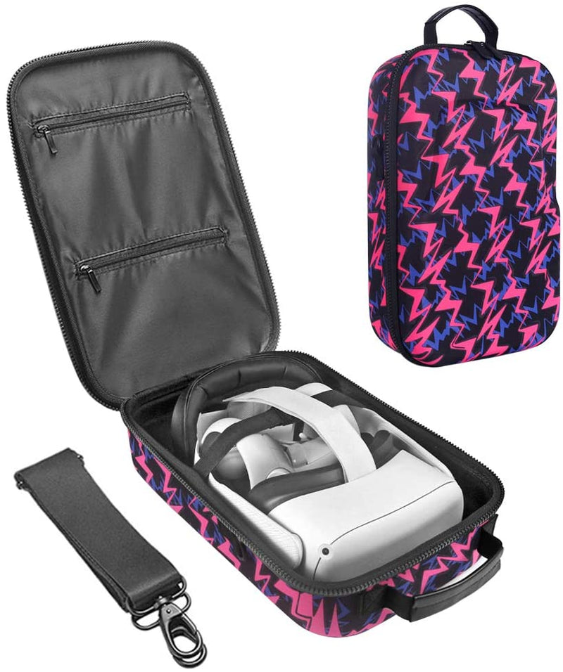 HIJIAO Hard Travel Case for Oculus Quest 2 & Quest (2019) VR Gaming Headset - Purple