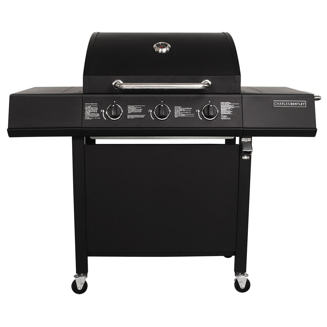 Charles Bentley Stainless Steel 3 Burner Gas BBQ Grill ...