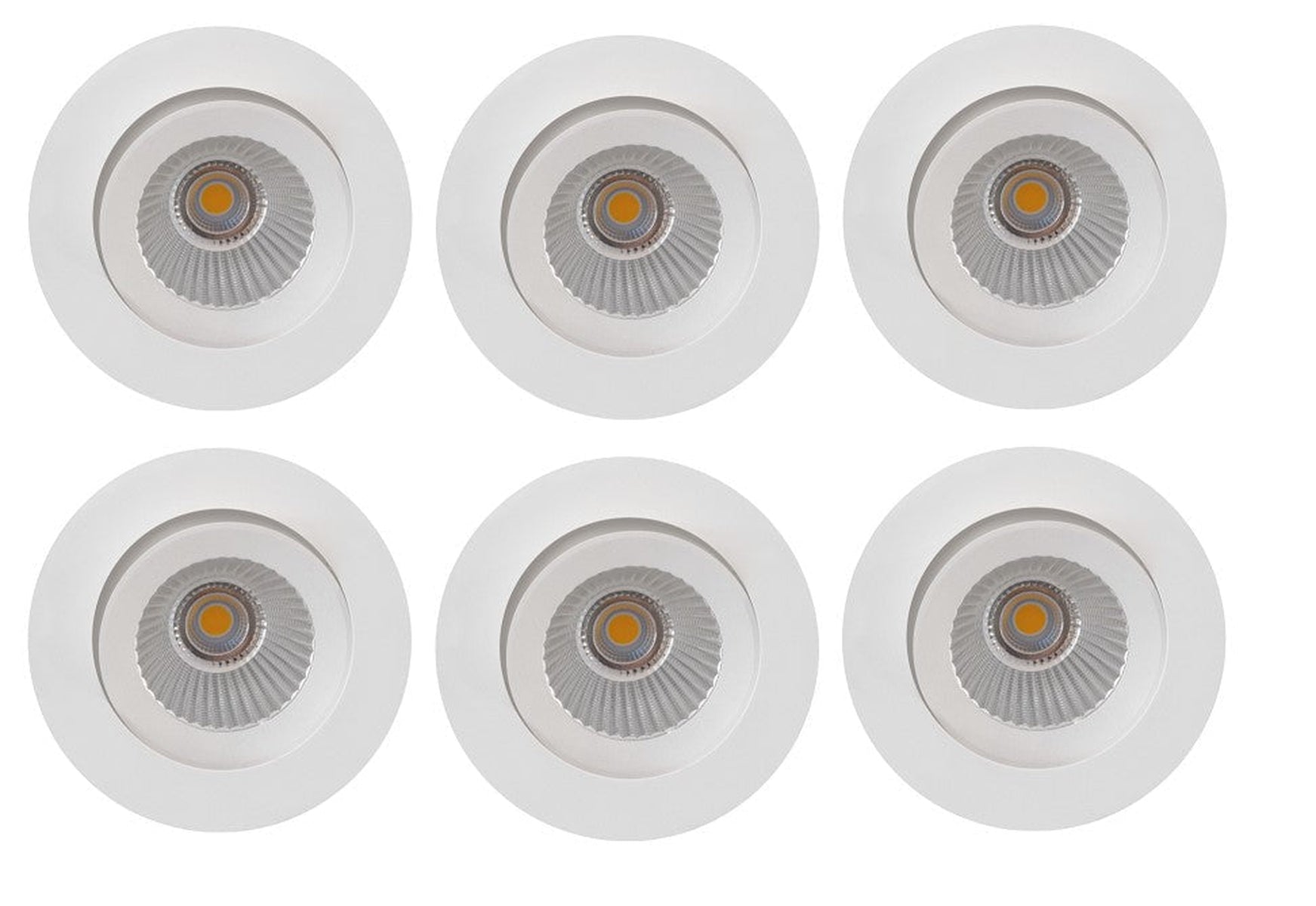 E95 lavtbyggende downlight 2700 Kelvin RA90 5W dimbar 6 pakning - Hvit