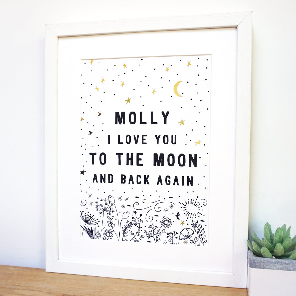 I Love You To The Moon And Back Again Ant Design Gifts
