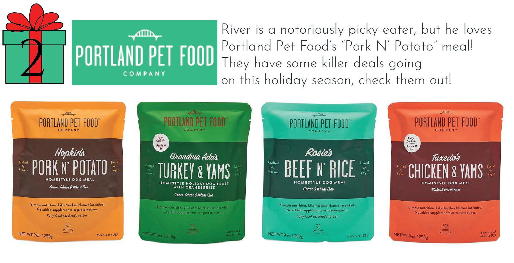 Portland Pet Food - Whyld River top 5 holiday gifts for dog lovers