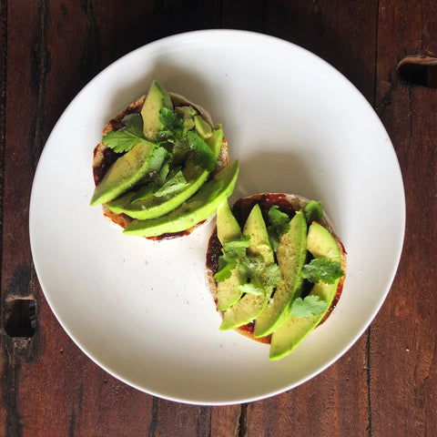 korean recipe strawberry gochujang avocado toast infrared-roasted sesame perilla oil strawberry gochujang fermented chile chili paste