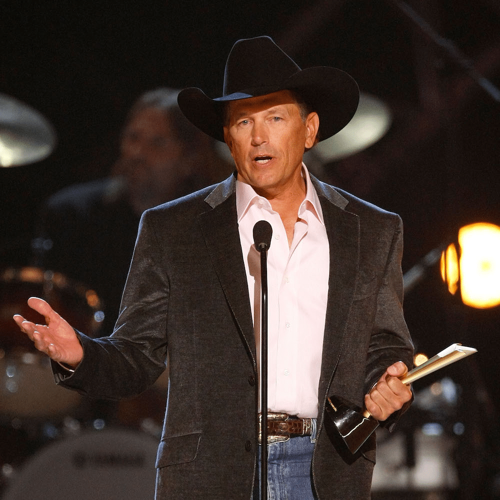 George Strait accepts the ACM Artist of the Decade award in a black Resistol Kingman 6X cowboy hat at the Academy Of Country Music Awards’ Artist of the Decade held at the MGM Grand