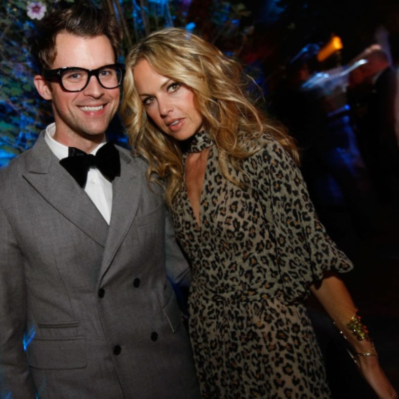 Stylists Brad Goreski (L) and Rachel Zoe attend Jade Jagger’s unveiling of Belvedere’s Jagger Dagger at the Chateau Marmont