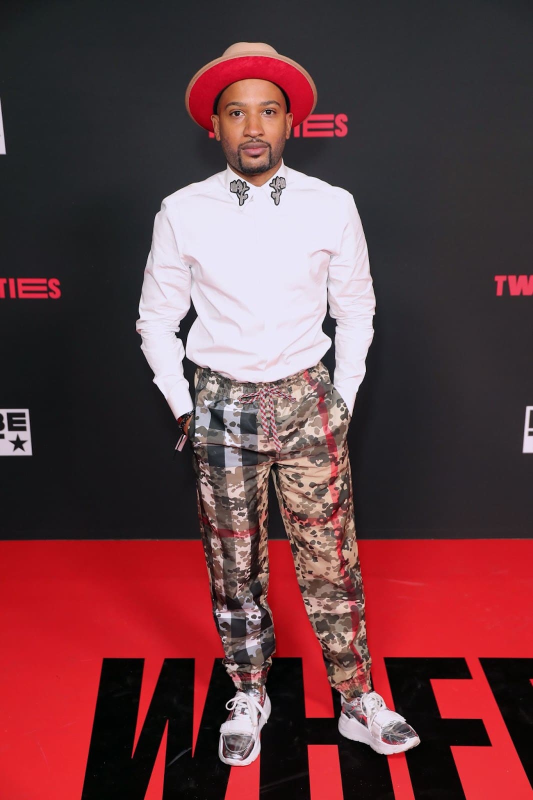 Jon Gist wore a tan and red wide brim fedora to the Twenties Season Two screening and Black Canvas Viewing Experience in LA (Leon Bennett/Getty Images for BET).
