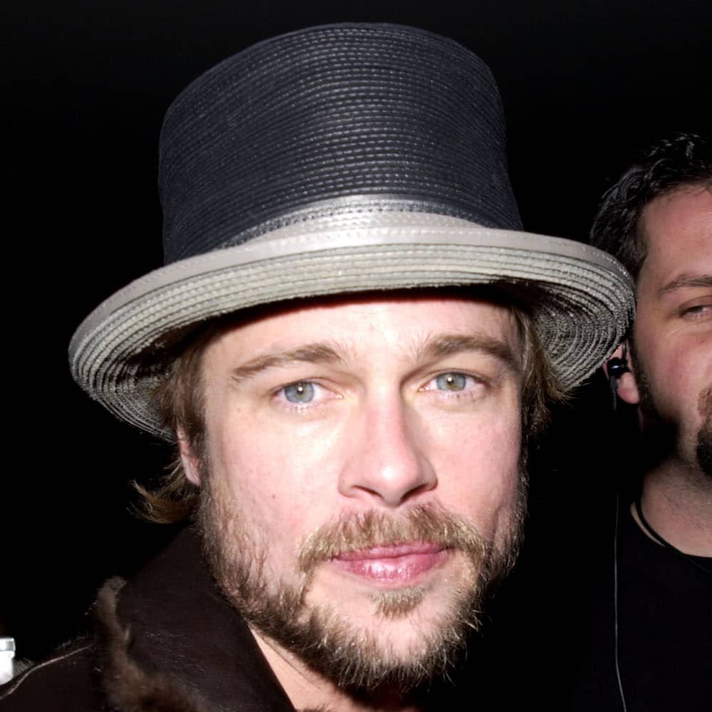 Brad Pitt wearing a top hat at the Sundance Film Festival