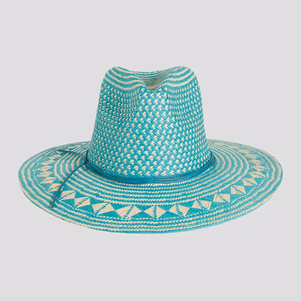 Eppie Aqua Straw Sun Hat American Hat Makers Front 7eb69395 b32a 4d30 89a3 924368a1c33b